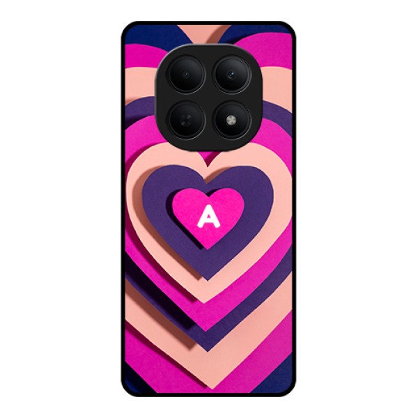 Poco M8 5G Custom Glass Phone Case - Cute Heart Pattern Design Poco M8 5G Custom Glass Phone Case - Cute Heart Pattern Design