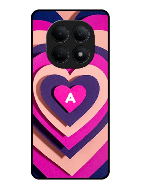 Custom Poco M8 5G Custom Glass Phone Case - Cute Heart Pattern Design