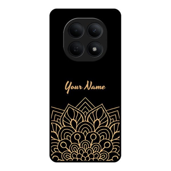 Poco M8 5G Custom Glass Phone Case - Golden Mandala Design