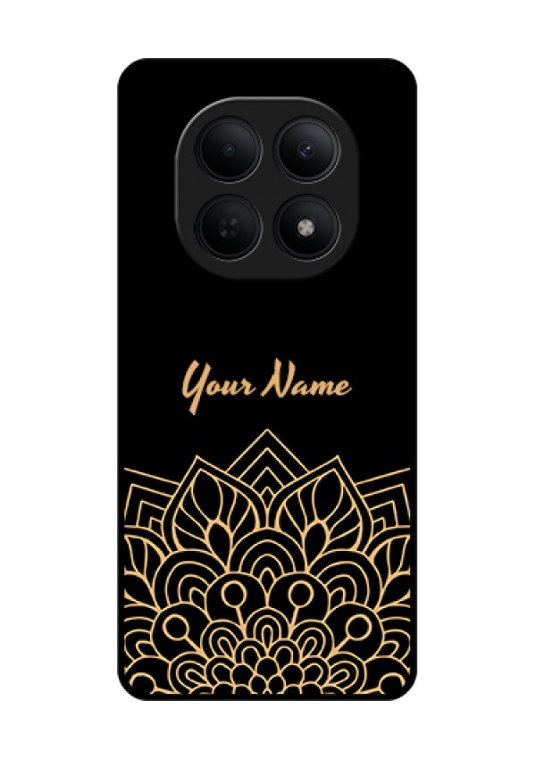 Poco M8 5G Custom Glass Phone Case - Golden Mandala Design