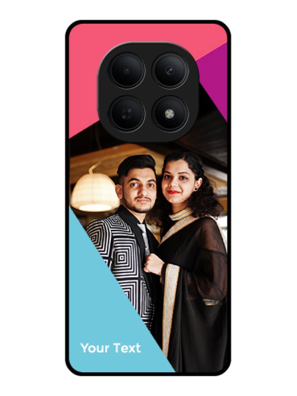 Custom Poco M8 5G Custom Glass Phone Case - Stacked Triple Colour Design