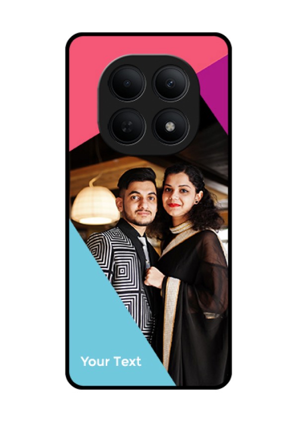 Poco M8 5G Custom Glass Phone Case - Stacked Triple Colour Design