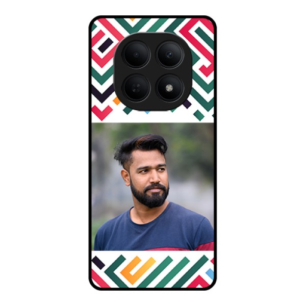 Poco M8 5G Custom Glass Phone Case - Colorful Maze Pattern Design Poco M8 5G Custom Glass Phone Case - Colorful Maze Pattern Design