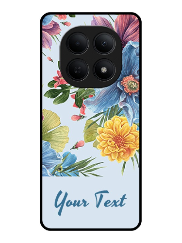 Custom Poco M8 5G Custom Glass Phone Case - Stunning Watercolored Flowers Painting Design