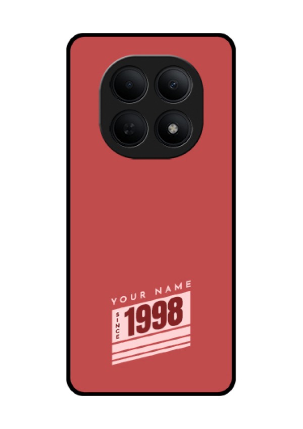 Poco M8 5G Custom Glass Phone Case - Red Custom Year Of Birth Design