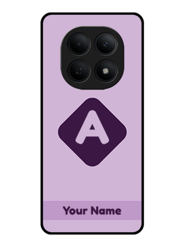 Custom Poco M8 5G Custom Glass Phone Case - Custom Letter In Curved Badge Design
