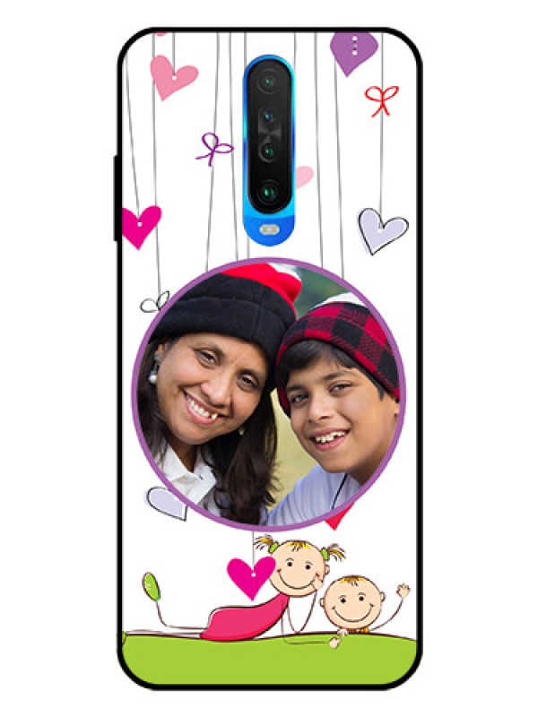 Custom Poco X2 Photo Printing on Glass Case  - Cute Kids Phone Case Design