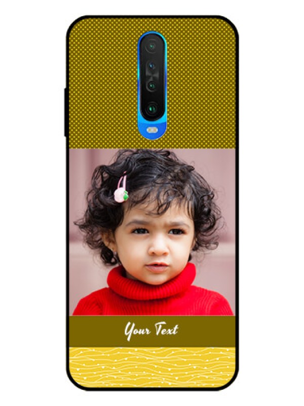 Custom Poco X2 Custom Glass Phone Case  - Simple Green Color Design
