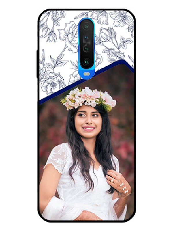 Custom Poco X2 Personalized Glass Phone Case  - Premium Floral Design