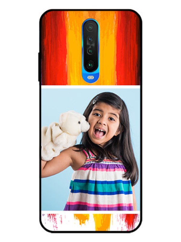 Custom Poco X2 Personalized Glass Phone Case  - Multi Color Design