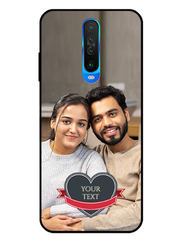 Custom Poco X2 Custom Glass Phone Case  - Just Married Couple Design