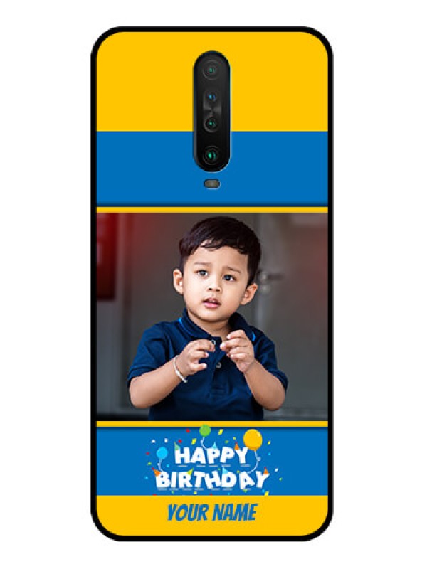 Custom Poco X2 Custom Glass Mobile Case  - Birthday Wishes Design