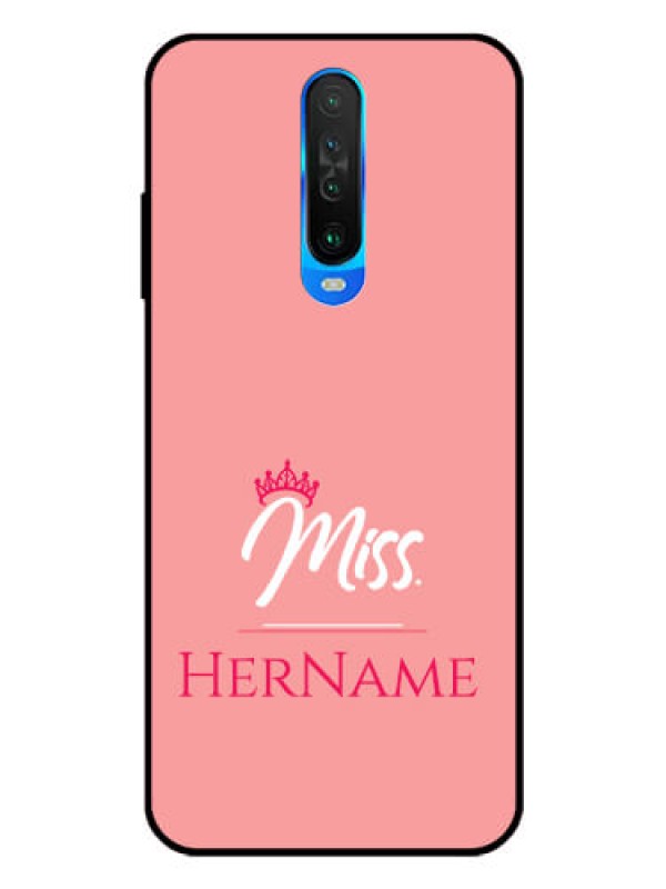 Custom Poco X2 Custom Glass Phone Case Mrs with Name