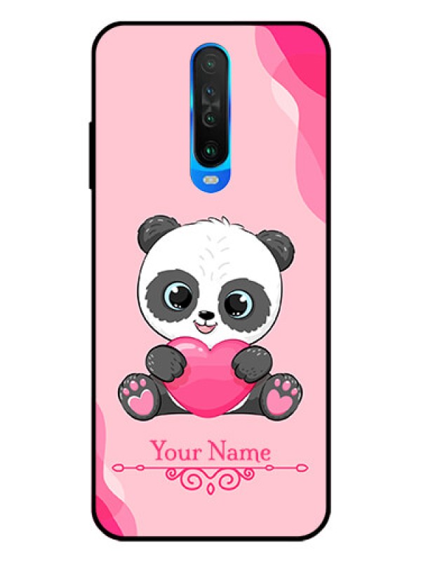 Custom Poco X2 Custom Glass Mobile Case - Cute Panda Design
