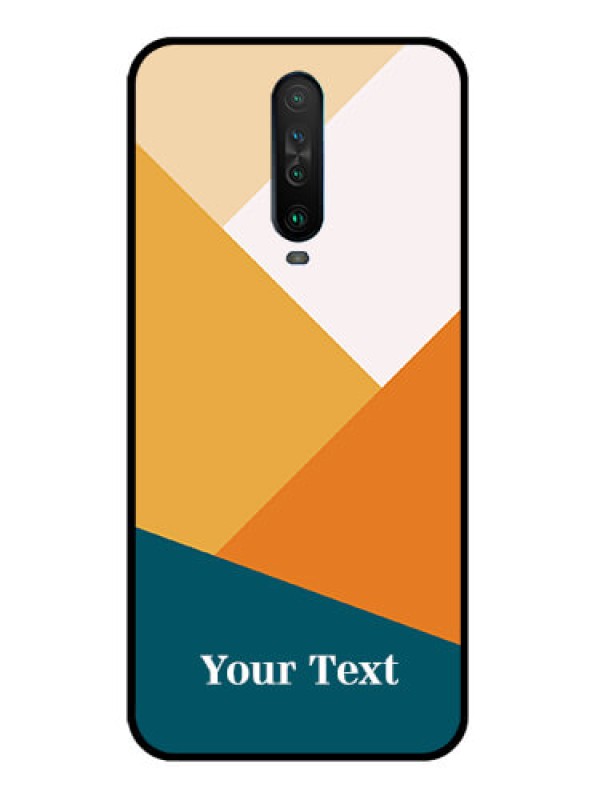 Custom Poco X2 Personalized Glass Phone Case - Stacked Multi-colour Design