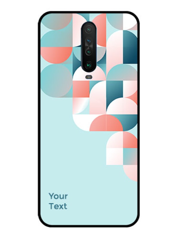 Custom Poco X2 Custom Glass Phone Case - Stylish Semi-circle Pattern Design