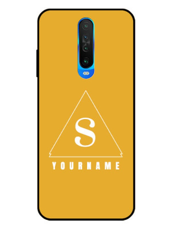 Custom Poco X2 Personalized Glass Phone Case - simple triangle Design