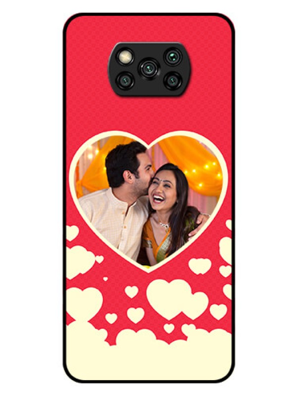 Custom Poco X3 Pro Custom Glass Mobile Case  - Love Symbols Phone Cover Design