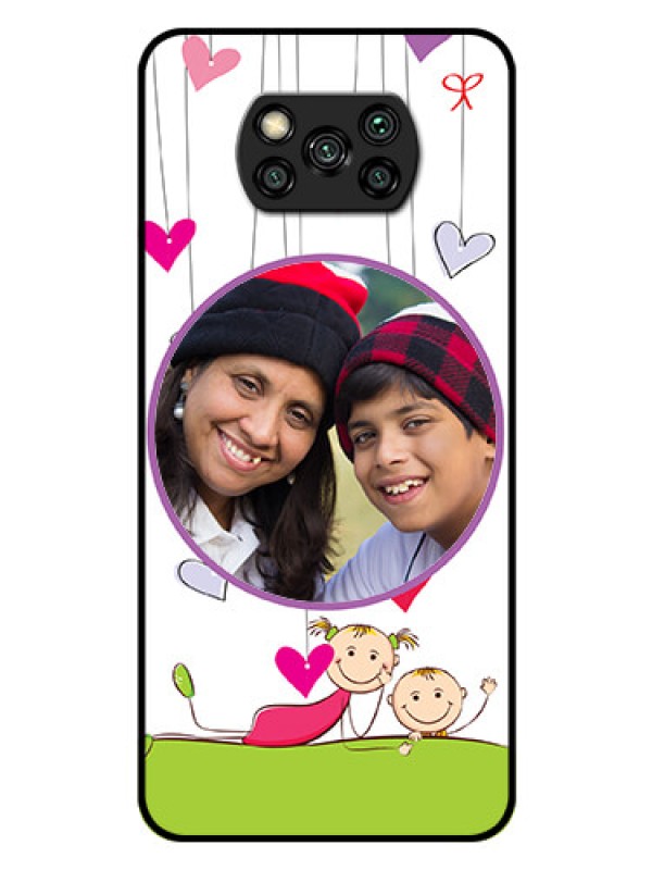 Custom Poco X3 Pro Photo Printing on Glass Case  - Cute Kids Phone Case Design