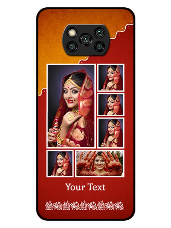 Custom Poco X3 Pro Personalized Glass Phone Case  - Wedding Pic Upload Design