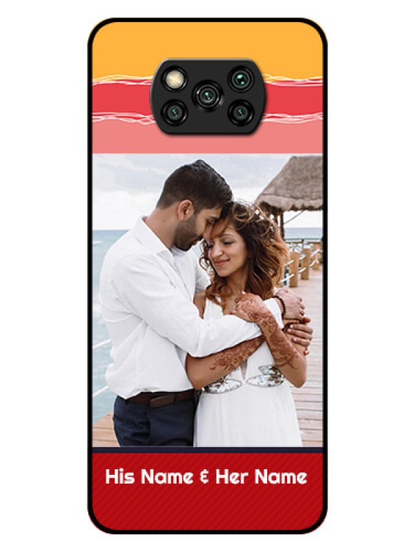 Custom Poco X3 Pro Custom Glass Mobile Case  - Colorful Case Design