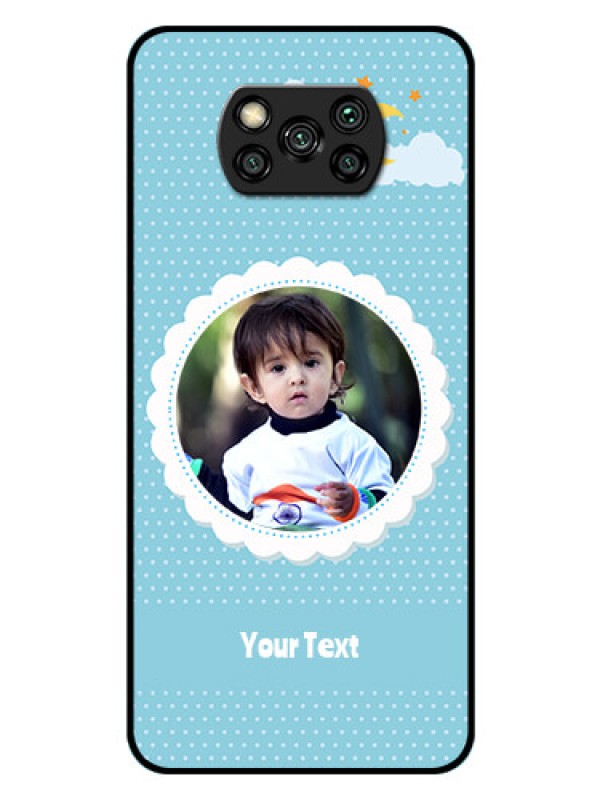 Custom Poco X3 Pro Personalised Glass Phone Case  - Violet Pattern Design