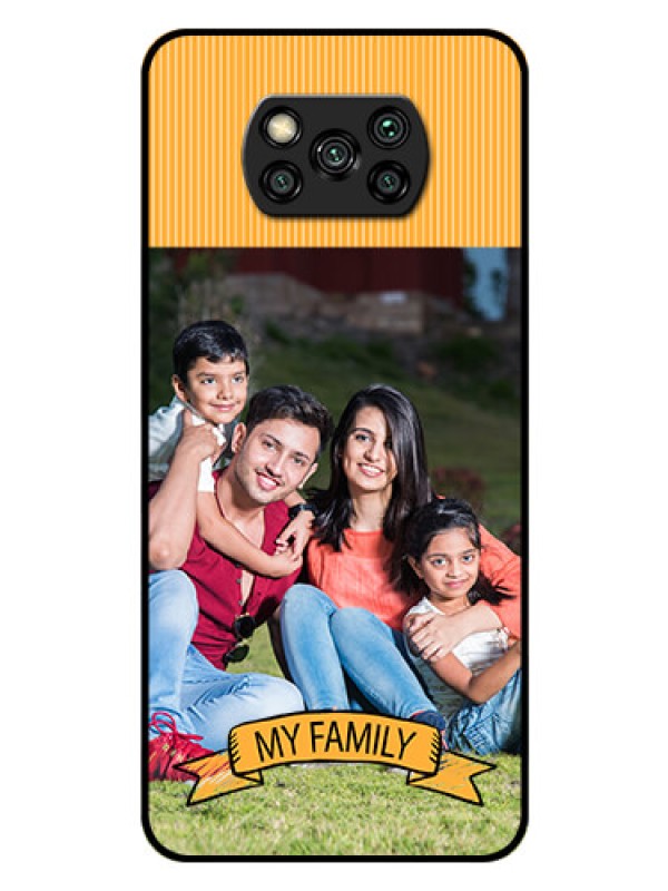 Custom Poco X3 Pro Custom Glass Phone Case  - My Family Design
