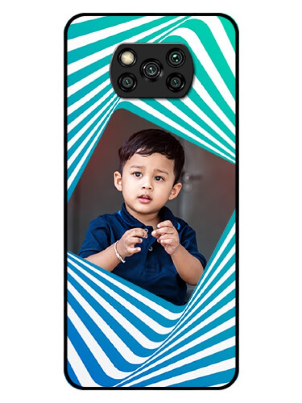 Custom Poco X3 Pro Personalized Glass Phone Case  - Abstract Spiral Design