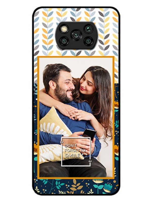 Custom Poco X3 Pro Custom Glass Mobile Case  - Pattern Design
