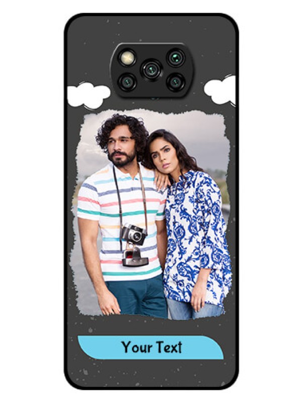 Custom Poco X3 Pro Custom Glass Phone Case  - Splashes with love doodles Design