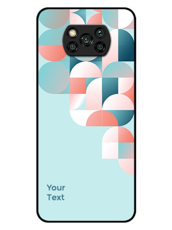 Custom Poco X3 Pro Custom Glass Phone Case - Stylish Semi-circle Pattern Design