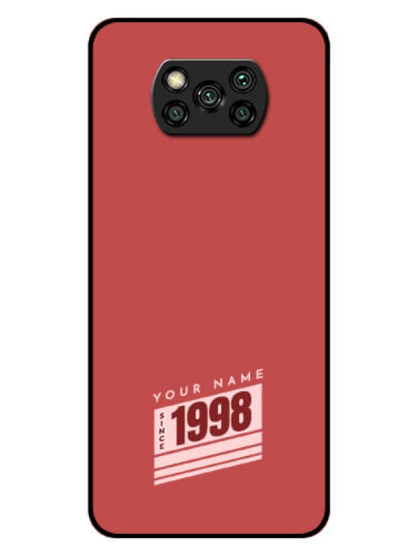 Custom Poco X3 Pro Custom Glass Phone Case - Red custom year of birth Design