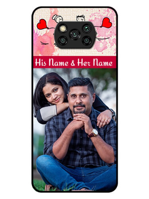 Custom Poco X3 Photo Printing on Glass Case  - You and Me Case Design