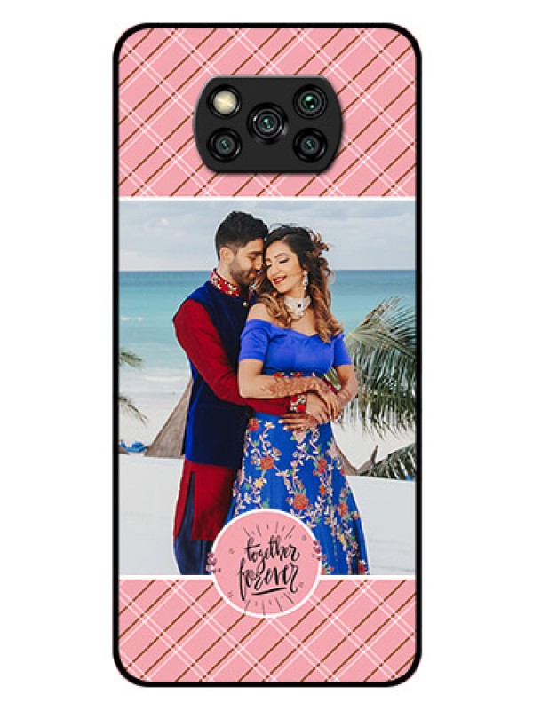 Custom Poco X3 Personalized Glass Phone Case  - Together Forever Design