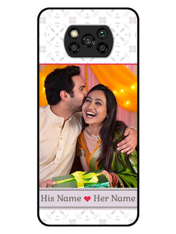 Custom Poco X3 Custom Glass Mobile Case  - with Photo and Ethnic Design