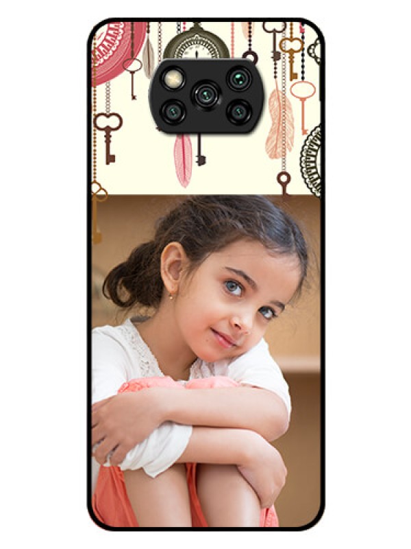 Custom Poco X3 Custom Glass Mobile Case  - Boho Style Design