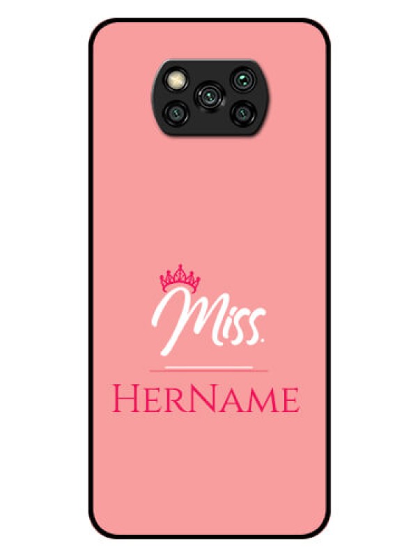 Custom Poco X3 Custom Glass Phone Case Mrs with Name