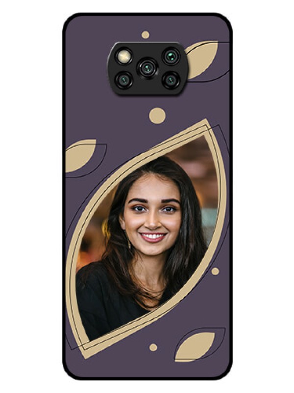 Custom Poco X3 Custom Glass Mobile Case - Falling Leaf Design