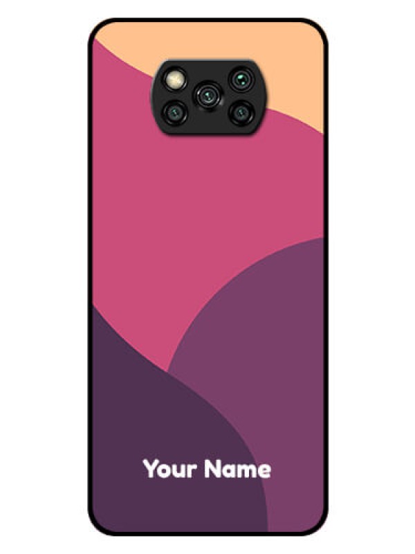 Custom Poco X3 Custom Glass Phone Case - Mixed Multi-colour abstract art Design