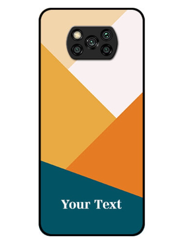 Custom Poco X3 Personalized Glass Phone Case - Stacked Multi-colour Design