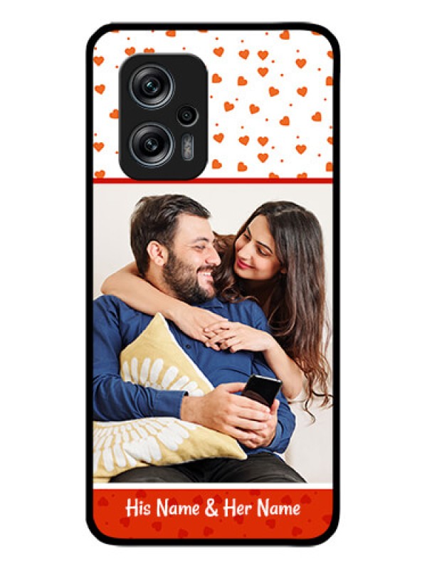 Custom Poco X4 Gt 5G Custom Glass Phone Case - Orange Love Symbol Design
