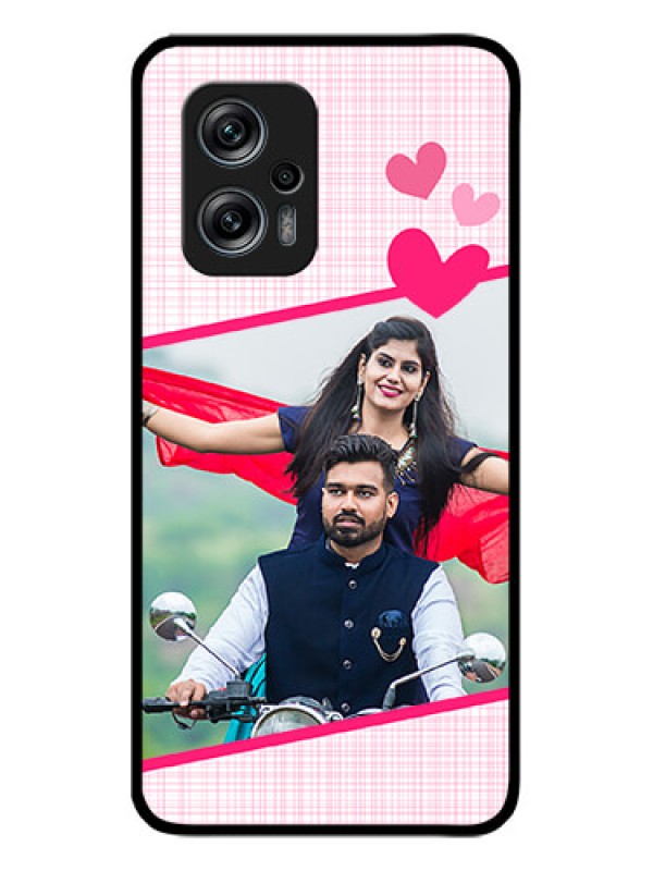 Custom Poco X4 Gt 5G Custom Glass Phone Case - Love Shape Heart Design