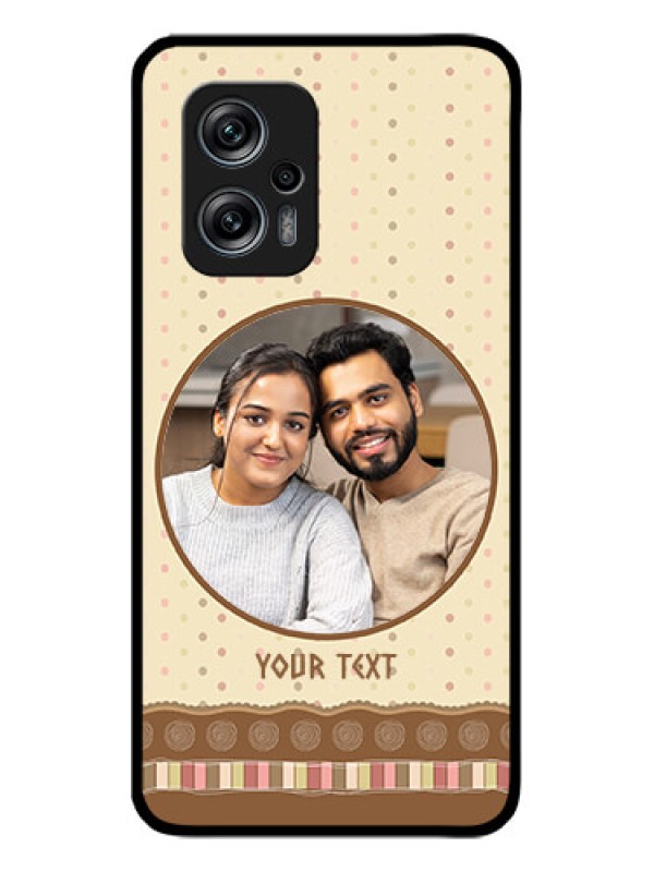 Custom Poco X4 Gt 5G Custom Glass Mobile Case - Brown Dotted Mobile Case Design