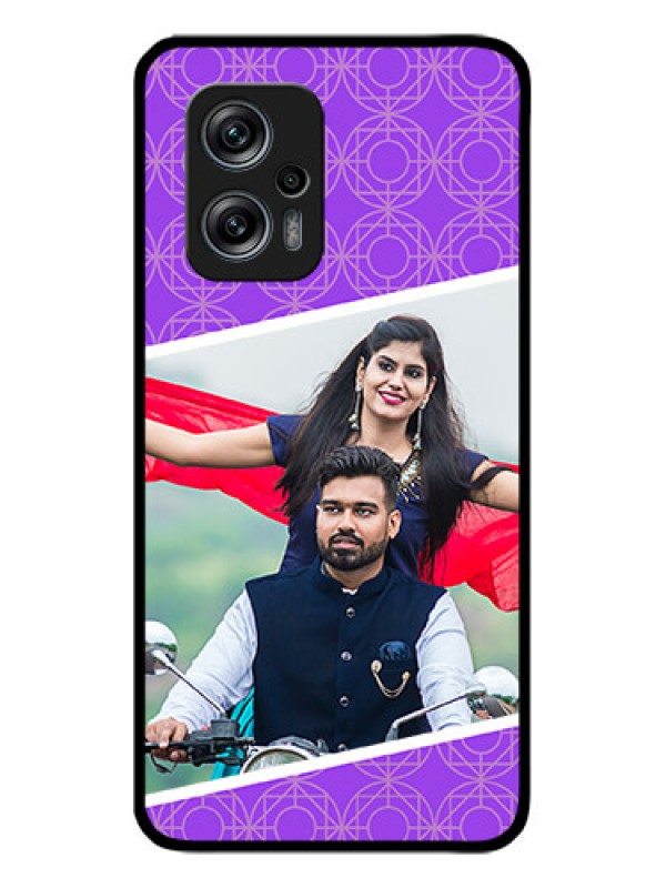 Custom Poco X4 Gt 5G Custom Glass Phone Case - Violet Pattern Design