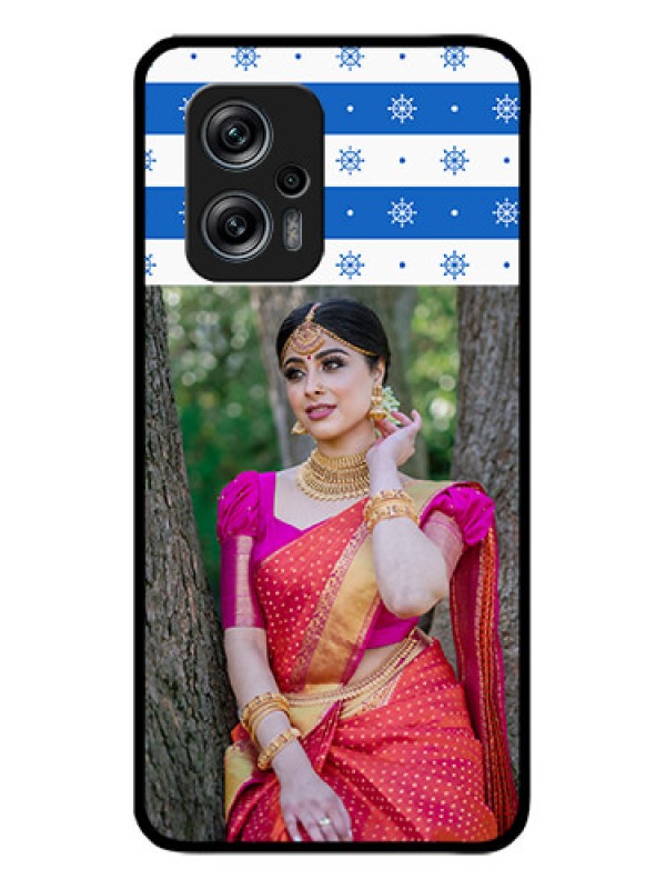 Custom Poco X4 Gt 5G Photo Printing on Glass Case - Snow Pattern Design