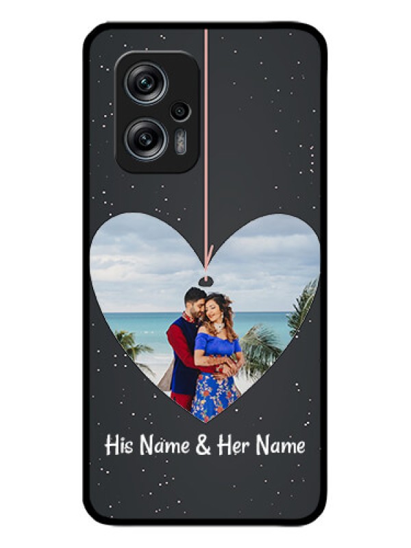 Custom Poco X4 Gt 5G Custom Glass Phone Case - Hanging Heart Design