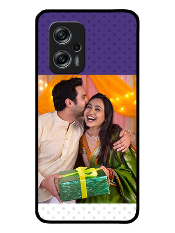 Custom Poco X4 Gt 5G Personalized Glass Phone Case - Violet Pattern Design