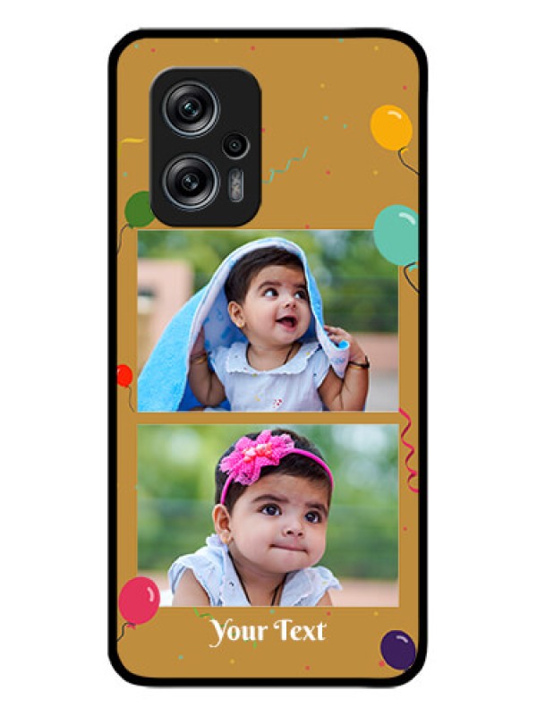 Custom Poco X4 Gt 5G Personalized Glass Phone Case - Image Holder with Birthday Celebrations Design