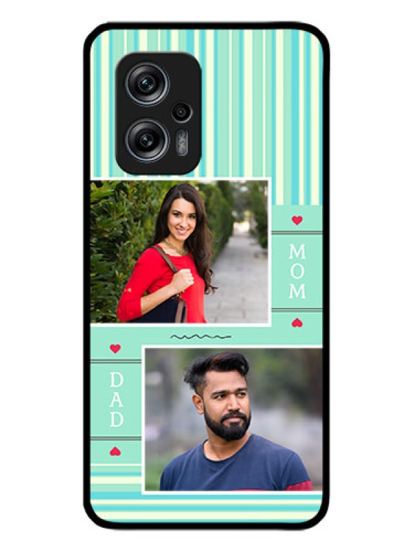 Custom Poco X4 Gt 5G Custom Glass Phone Case - Mom & Dad Pic Design