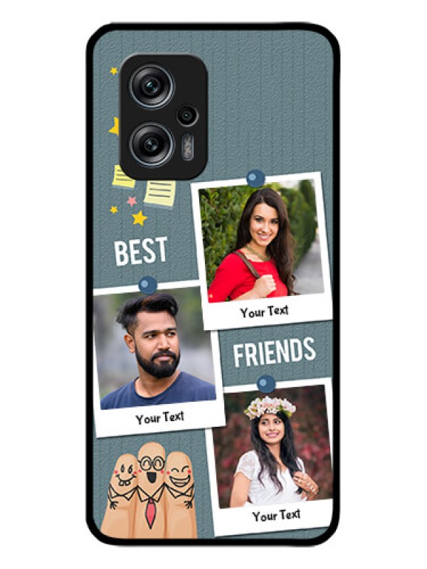 Custom Poco X4 Gt 5G Personalized Glass Phone Case - Sticky Frames and Friendship Design